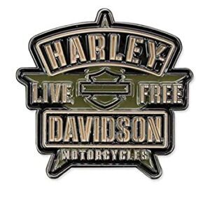 Harley-Davidson® Military H-D Star 2D Die Cast Pin w/ Enamel Black Fill