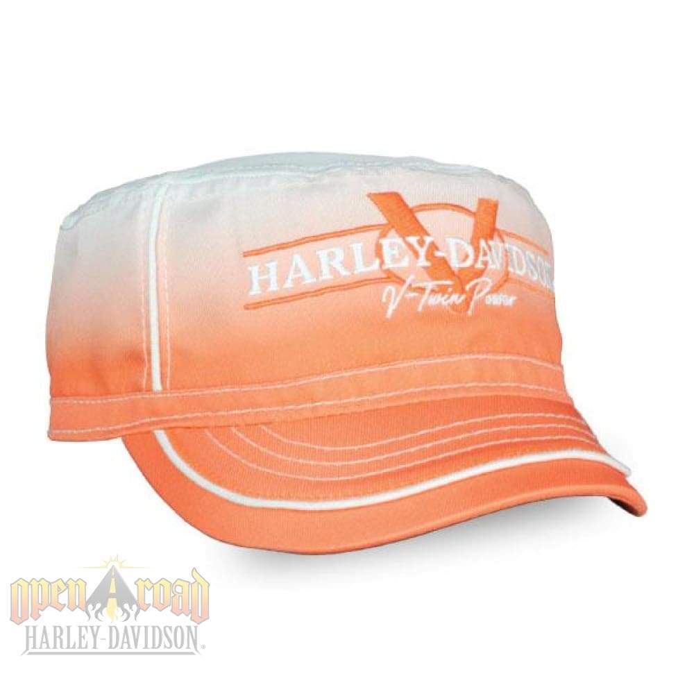 Harley-Davidson® Women's V-Twin Power Gradient Painters Cap, Orange Wash Harley-Davidson® Women's V-Twin Power Gradient Painters Cap, Orange Wash