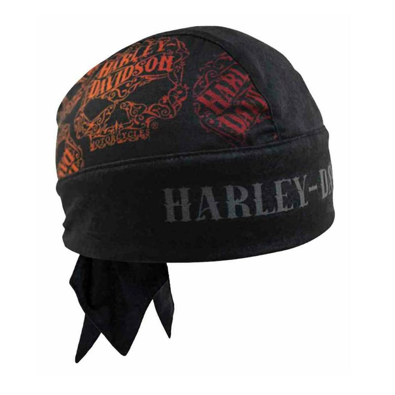 Harley-Davidson® Womens Ornate Willie G Skull Head Wrap, Moisture Wicking Harley-Davidson® Womens Ornate Willie G Skull Head Wrap, Moisture Wicking