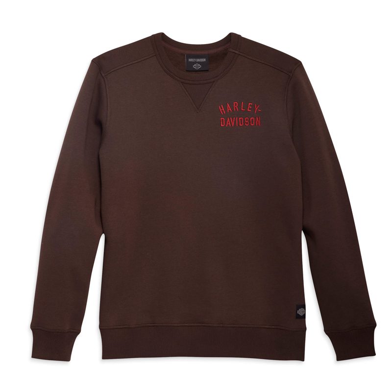 Men’s Staple Embroidered Sweatshirt- Java Men’s Staple Embroidered Sweatshirt- Java