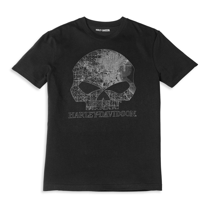 Men's Milwaukee Map Skull Graphic Tee Men's Milwaukee Map Skull Graphic Tee