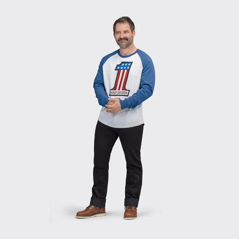 Men's #1 Race Raglan Sleeve Graphic Tee