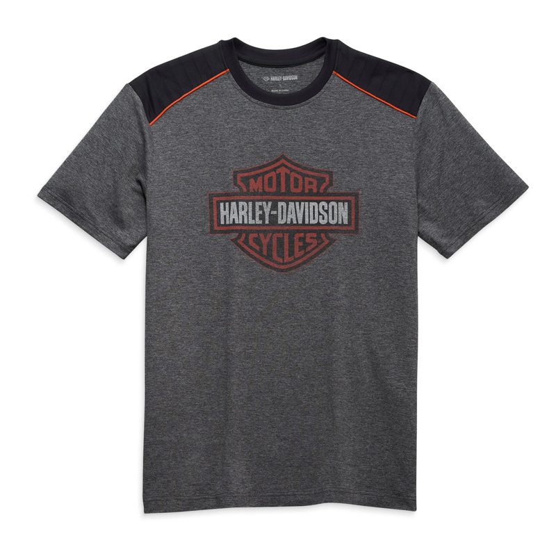 Men's Bar & Shield Performance Tee - Black Beauty