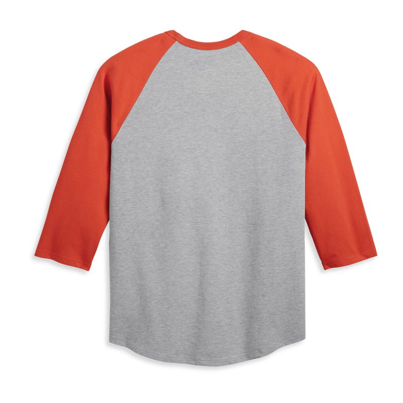 Men's Staple 3/4 Raglan - Colorblock - Grey Heather