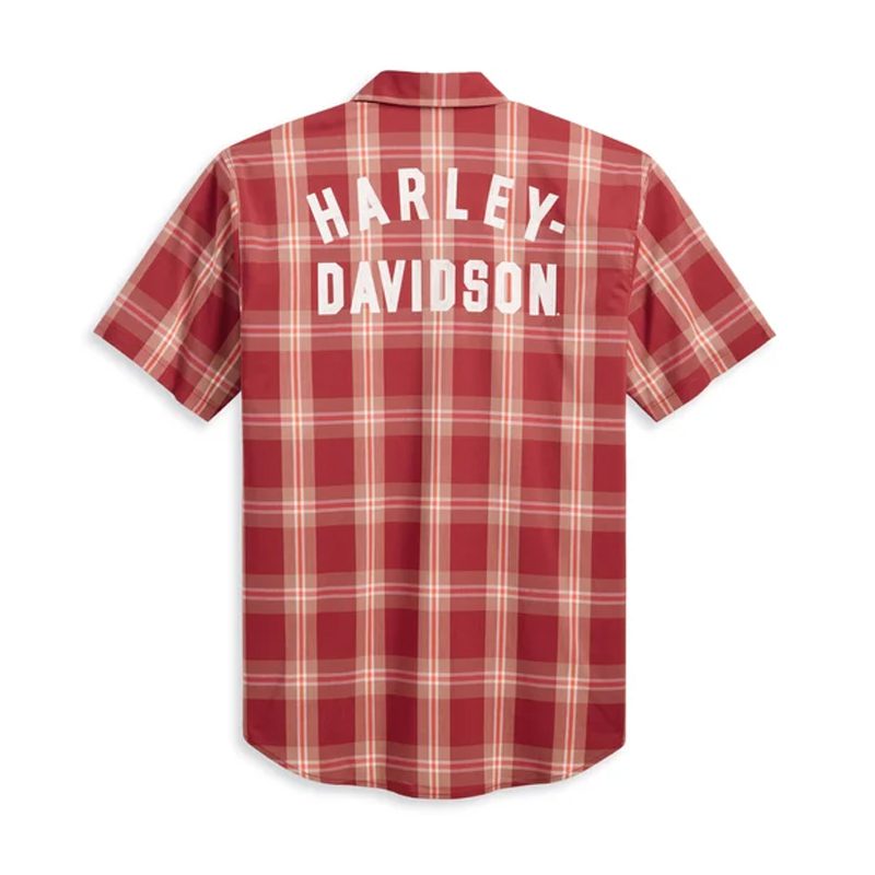 Men’s Staple Poplin Shirt – Red Plaid