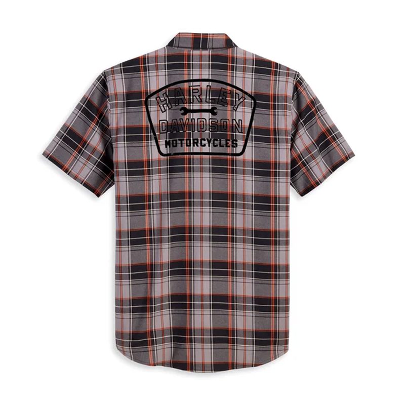 Men’s Wrench Crew Plaid Shirt – Grey Plaid