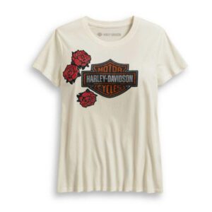 Women’s Distressed Banner Logo Tee