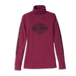 Women's Bar & Shield Logo Rib Turtleneck