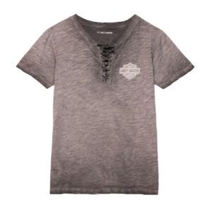Women's Throttle Lace-up Tee - Black Beauty