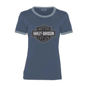 Women's Essential Bar & Shield Ringer T-Shirt