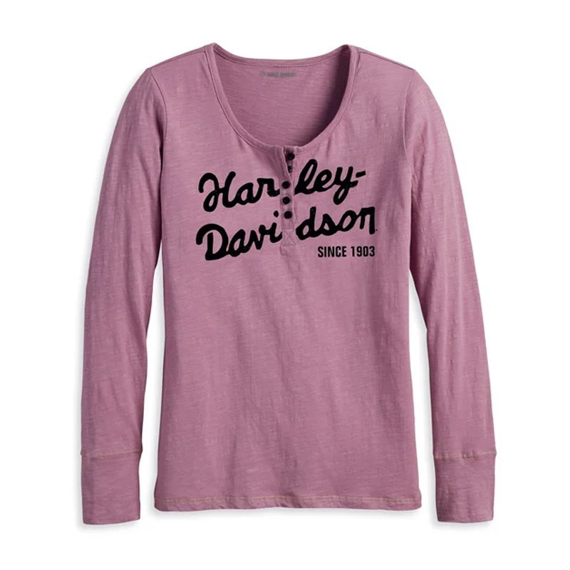 Women's Suspension Scoop Neck Henley - Dusky Orchid Women's Suspension Scoop Neck Henley - Dusky Orchid