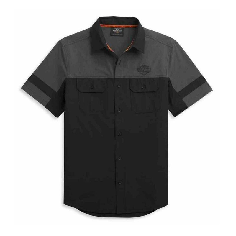 Men’s Vertical Logo Colorblock Shirt