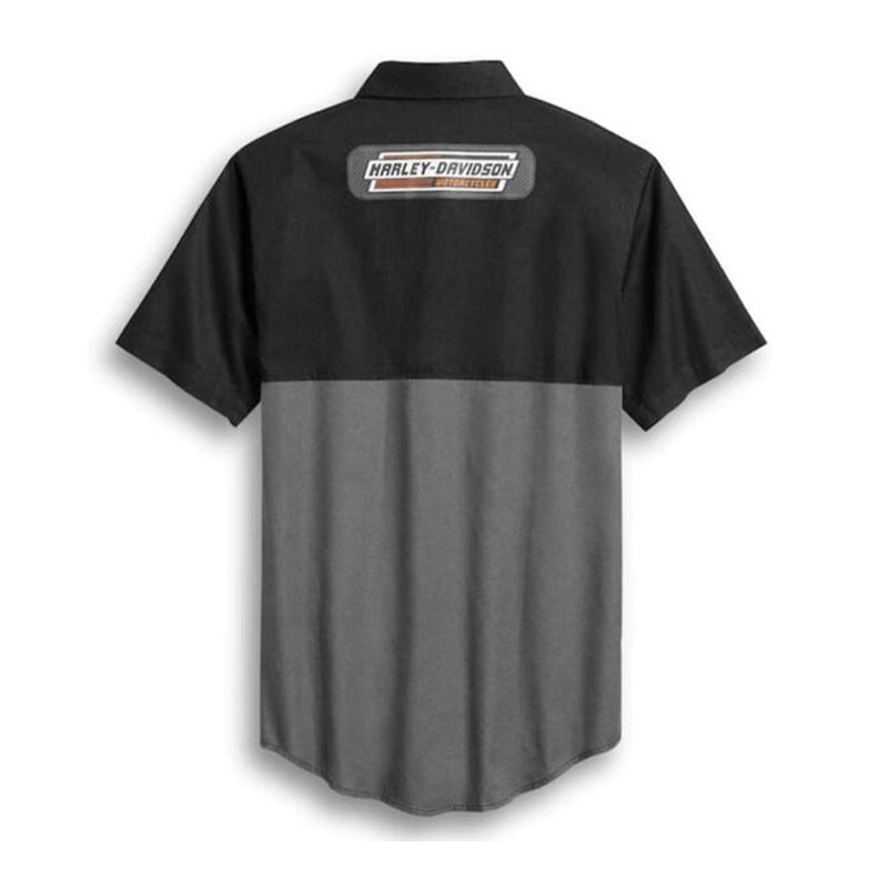 Harley-Davidson® Men's Colorblocked Racing Short Sleeve Woven Shirt
