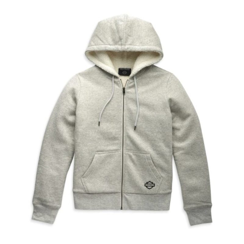 Women's Road Home Sherpa Lined Zip Front Fleece - Light Grey Heather