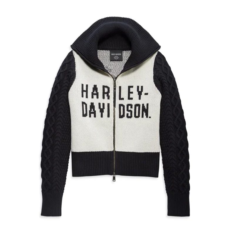 Women's Artisan Zip Front Motorcycle Sweater