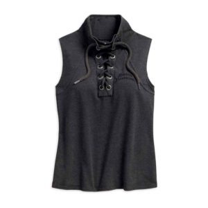 Harley-Davidson® Women's Laced Front Sleeveless Knit Top