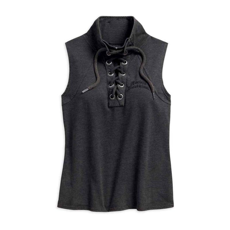 Harley-Davidson® Women's Laced Front Sleeveless Knit Top