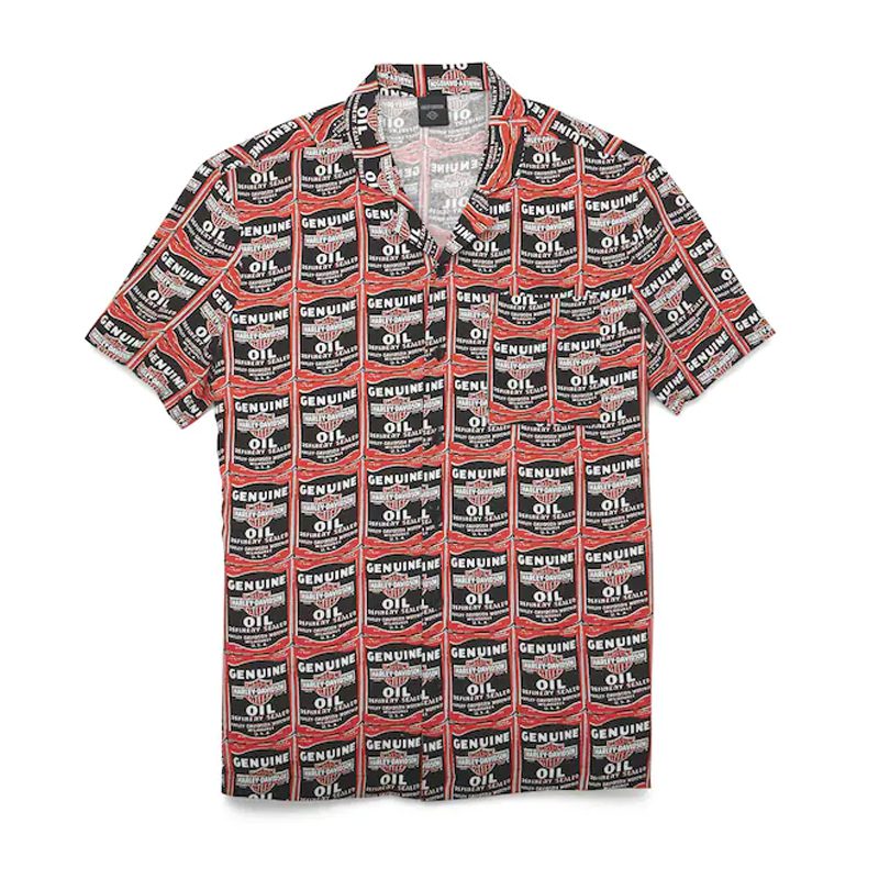 Harley Davidson Men's Celebration Oil Can Shirt Harley Davidson Men's Celebration Oil Can Shirt