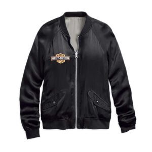 Women's Bomber Jacket Tiger Satin Reversible