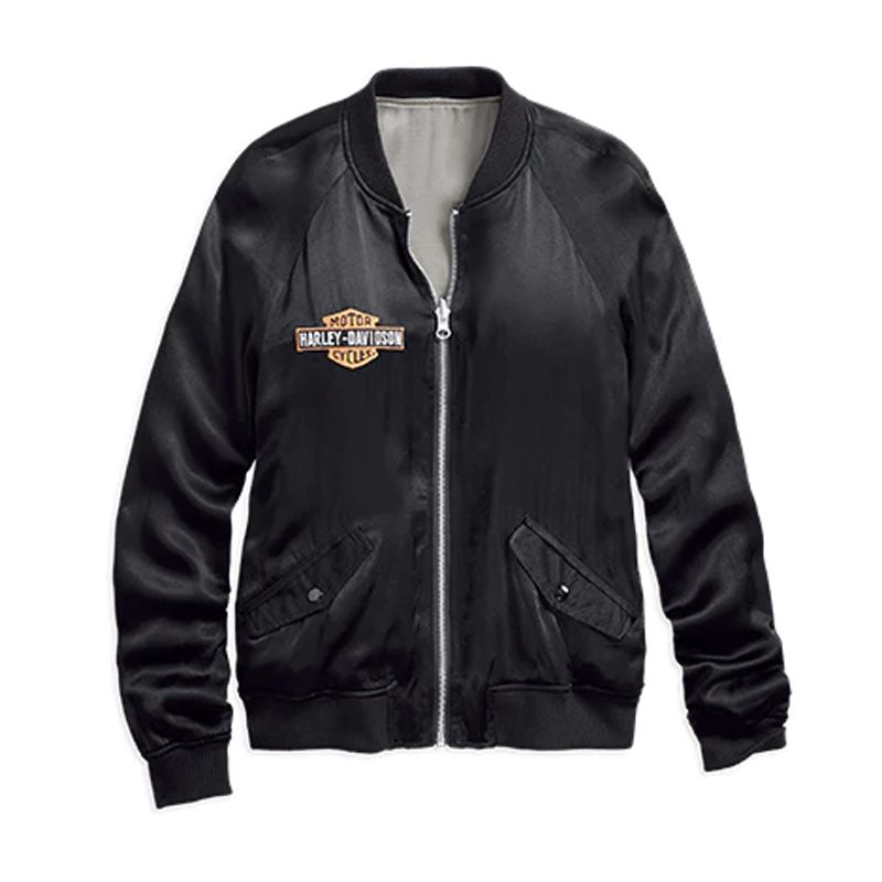 Women's Bomber Jacket Tiger Satin Reversible Women's Bomber Jacket Tiger Satin Reversible