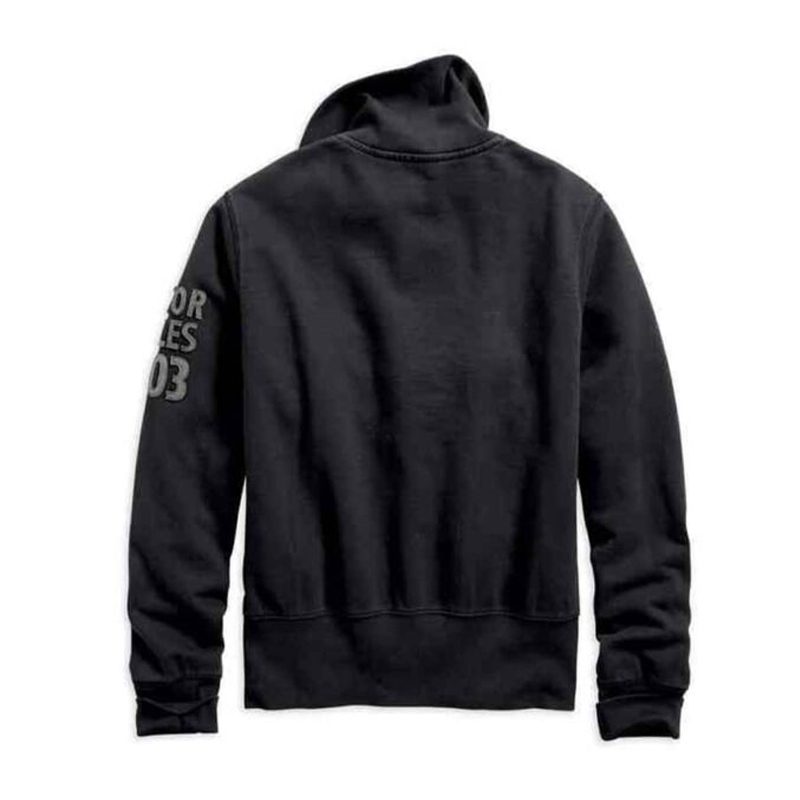 Harley-Davidson® Men's Felt Letter 1/4-Zip Slim Fit Pullover