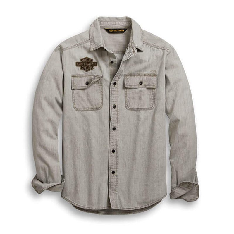 Harley-Davidson Men’s Logo Chambray Shirt