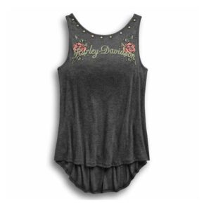 Harley-Davidson® Women's Low Back Studded Sleeveless Modal Tank