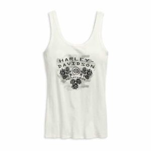 Harley-Davidson® Women's Roses Scoop Back Sleeveless Tank Top