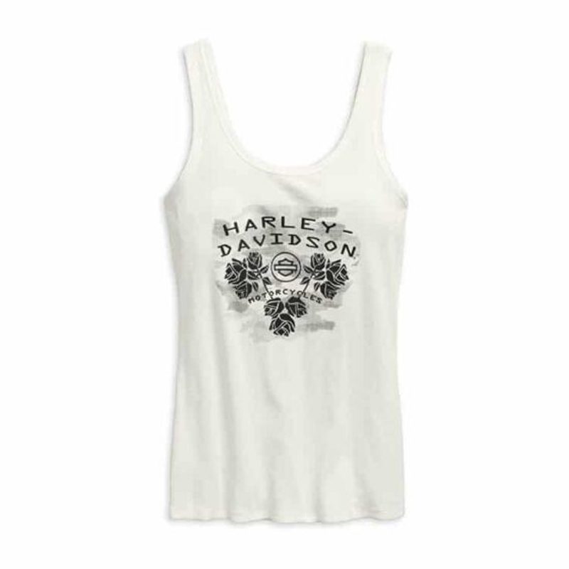 Harley-Davidson® Women's Roses Scoop Back Sleeveless Tank Top