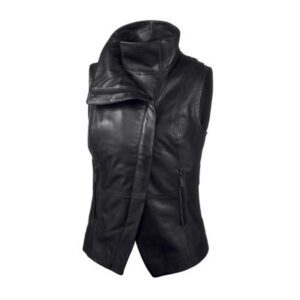 Women's Leather and Compression Vest