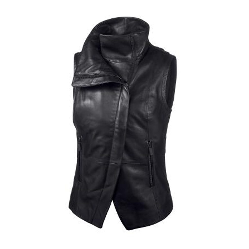 Women's Leather and Compression Vest Women's Leather and Compression Vest