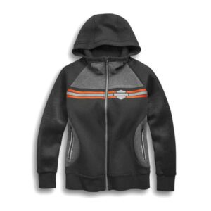 Harley-Davidson® Women’s Performance Mesh Activewear Jacket | Four-Way Stretch | Integrated Draw-String Hood