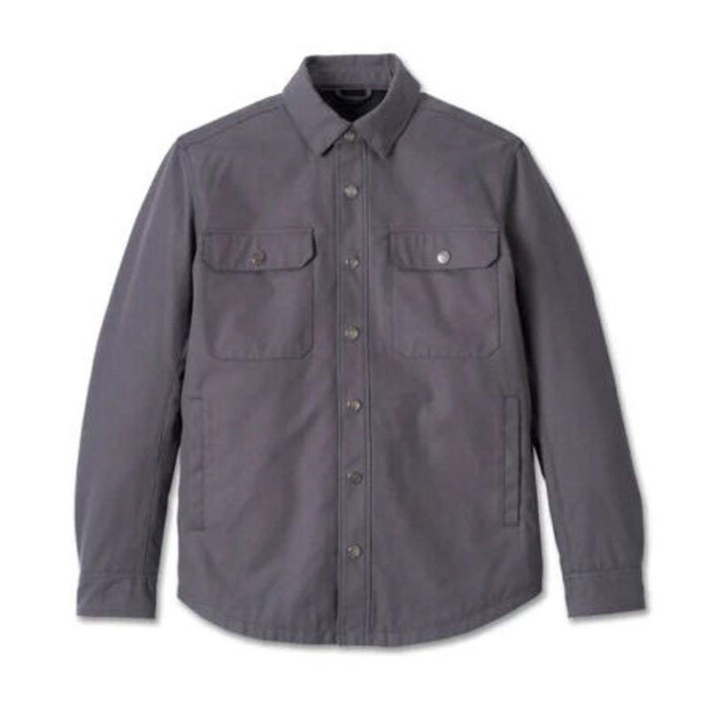 Men's Operative Riding Shirt Jacket - Grey Heather