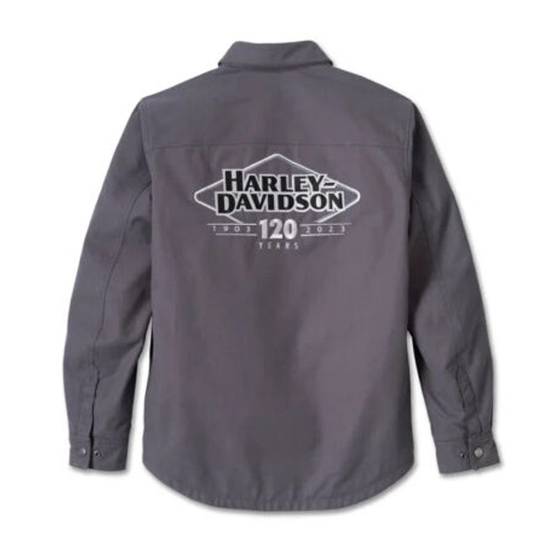 Men's Operative Riding Shirt Jacket - Grey Heather