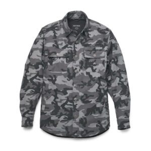 Men's Operative Riding Shirt Jacket - Camo - Grey