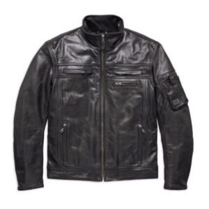 Harley Davidson Men's Authority Water-resist Leather Jacket