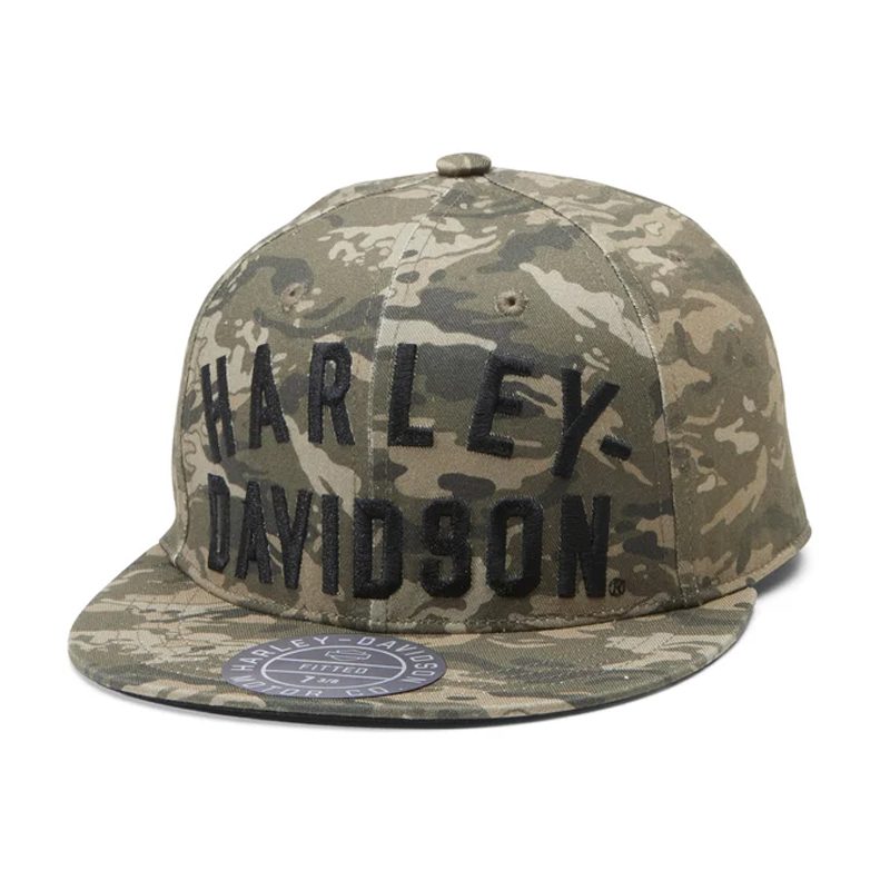 Men's Staple Fitted Novelty Cap - Camo - Green Men's Staple Fitted Novelty Cap - Camo - Green