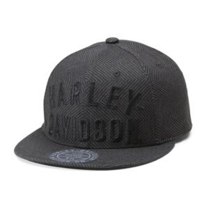 Men's Staple Fitted Novelty Cap - Black Herringbone