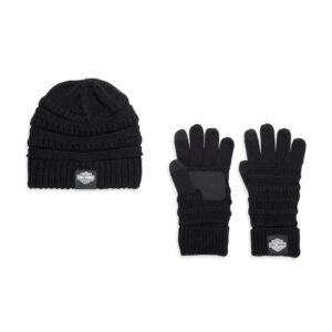 Women's Open Road Knit Hat & Glove Set - Black Beauty