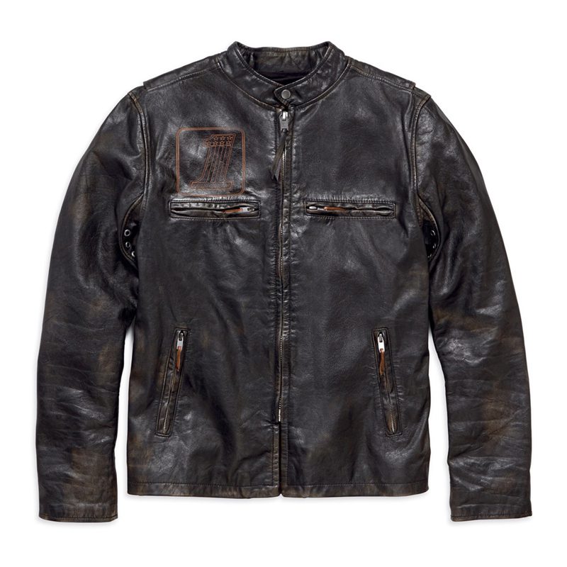 Harley-Davidson Men's Speed Distressed Slim Fit Leather Jacket