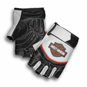 Women's Whistler Bar & Shield Fingerless Gloves, White
