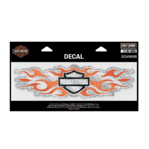 Studded Bar & Shield Flames Decal