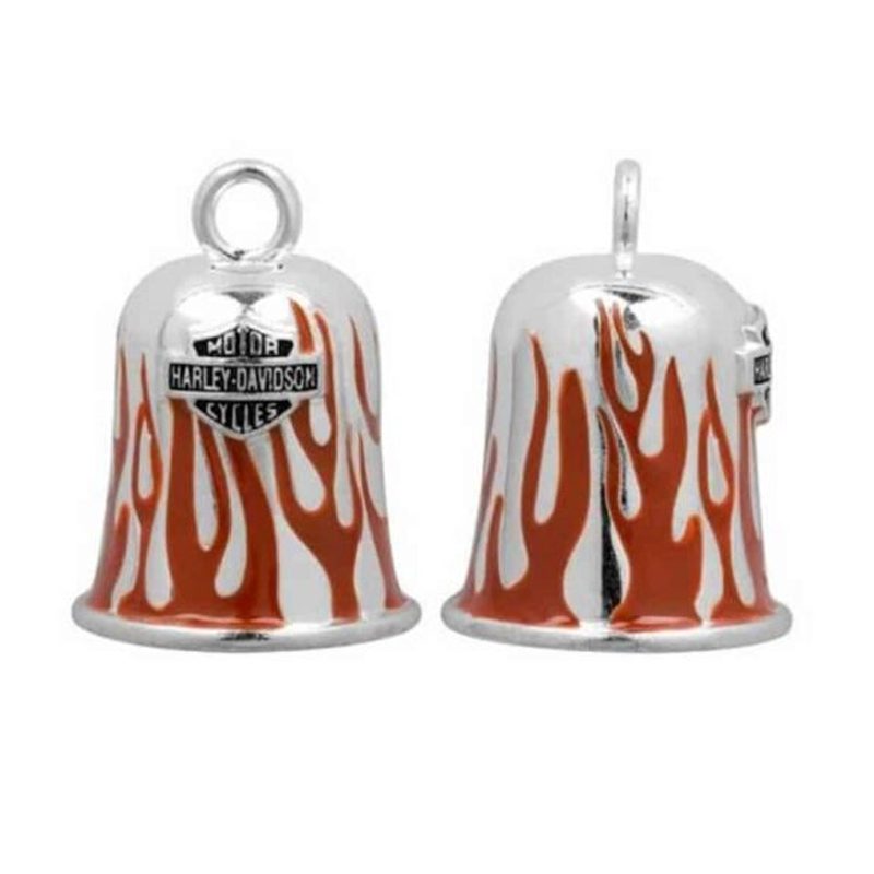 Red Flames Bar & Shield Ride Bell Red Flames Bar & Shield Ride Bell