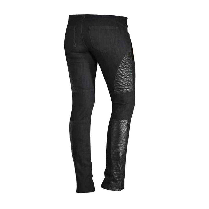 Women's Moto Low-Rise Skinny Jean w/ Faux Leather