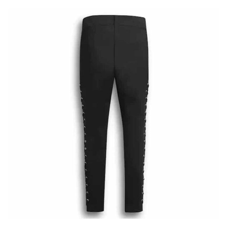Women's Side Lacing with Grommets Black Leggings.