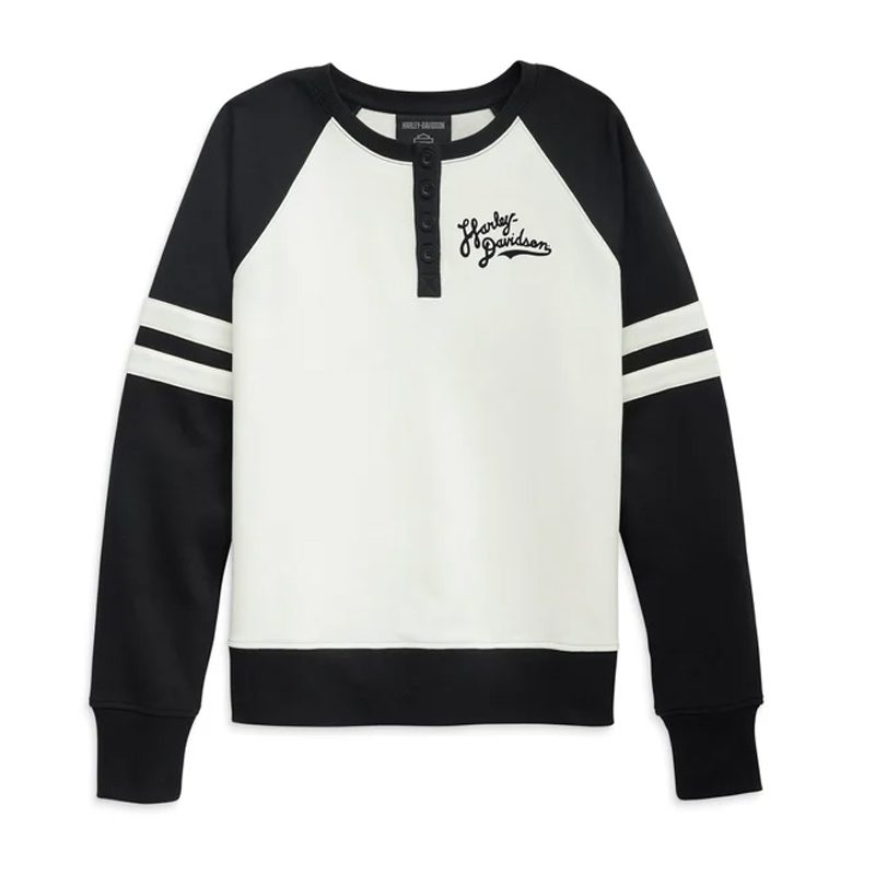 Women's Open Road Henley Fleece Pullover - Colorblocked - Black Beauty