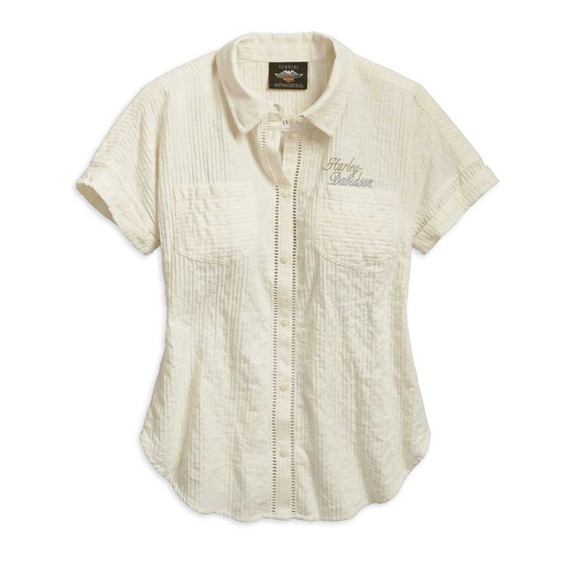 Harley-Davidson® Women's Open Stitch Accent Button Shirt Harley-Davidson® Women's Open Stitch Accent Button Shirt