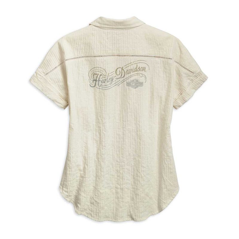 Harley-Davidson® Women's Open Stitch Accent Button Shirt
