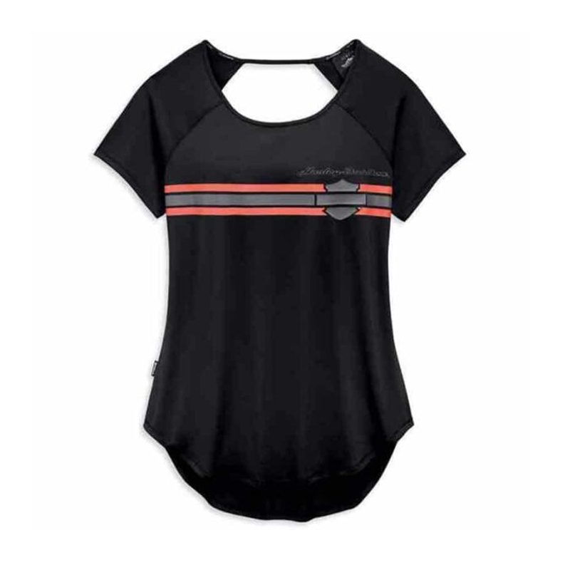 Harley-Davidson® Women's Performance Open Back Short Sleeve Tee Shirt Harley-Davidson® Women's Performance Open Back Short Sleeve Tee Shirt