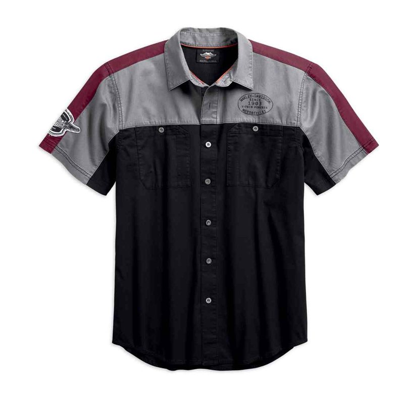 Harley-Davidson® Men's Performance Vented Winged Logo Woven Shirt